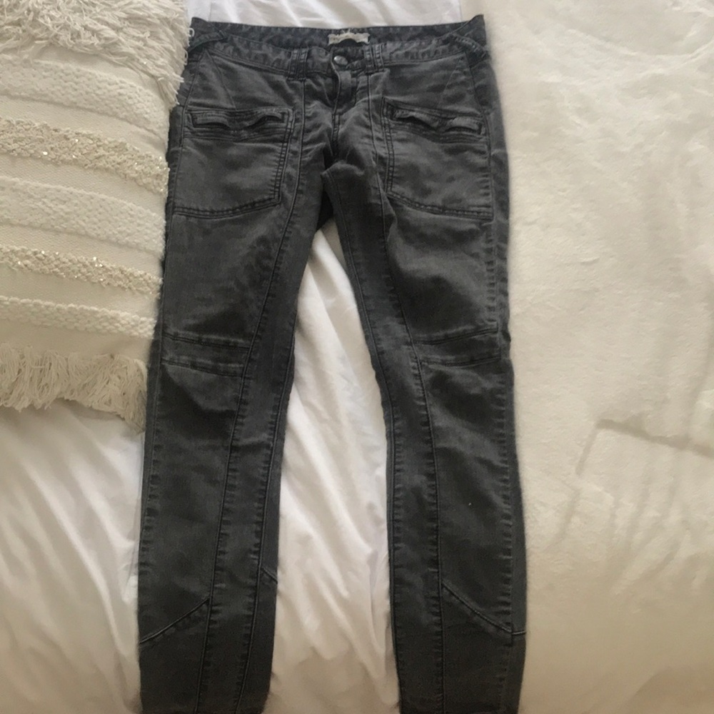 free people black/gray jeans